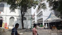 Bunga pohon tabebuya sekaligus mempercantik kawasan wisata bersejarah Kota Tua sehingga lebih nyaman dikunjungi. Ari Saputra/detikcom