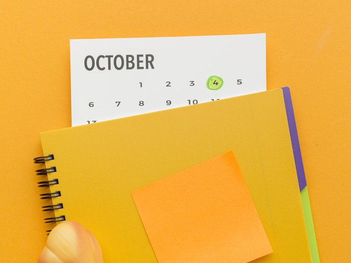 Ilustrasi kalender bulan Oktober