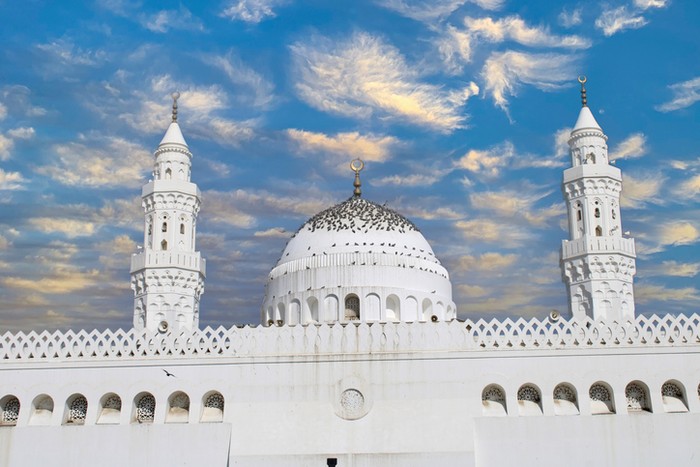Qiblatain Mosque, one of popular and historical Mosque in Medina, Saudi Arabia. Built in Prophet Muhammad era.
