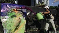 Aksi tersebut sekaligus memperingati 5 tahun pelemahan KPK.