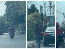 Viral Aksi Koboi Acungkan Pistol di Jalanan Bandar Lampung