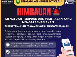 Hati-hati! Penipu Catut Nama Hakim PN Boyolali Beraksi Sasar Sekolah