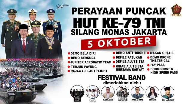 Poster Acara Puncak HUT ke-79 TNI 2024