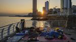 Lari dari Serangan Israel, Warga Lebanon Tidur di Jalanan Beirut