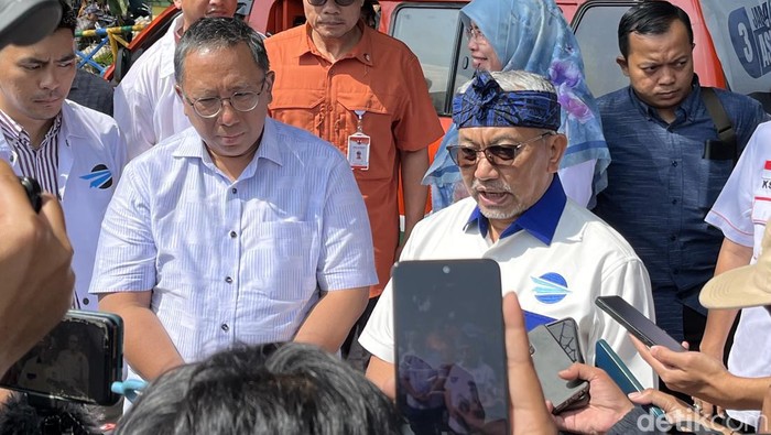 Cagub Jabar Ahmad Syaikhu di Lapangan Gasibu Mini, Kota Bandung, Selasa (1/10/2024)