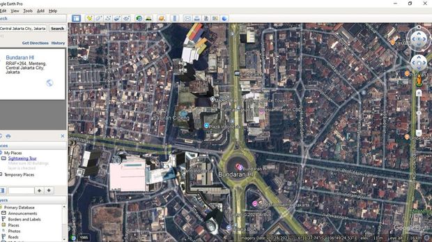 Fitur Google Earth Bisa Putar Waktu. (Tangkapan Layar Google Earth)