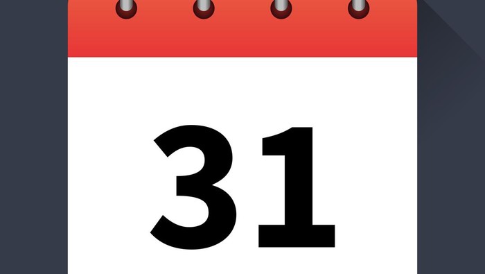 Ilustrasi tanggal 31 dalam Kalender