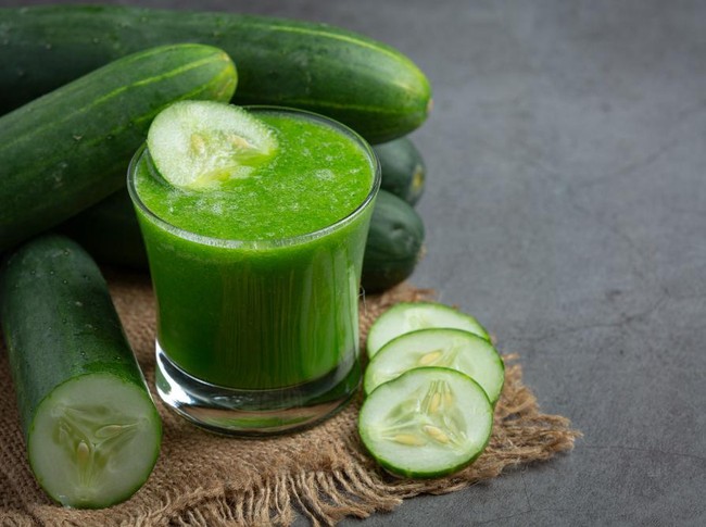 Jus timun, mentimun, cucumber.