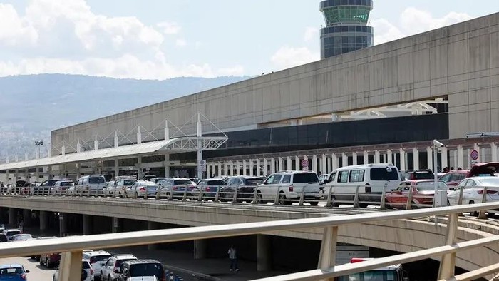 Vehicles drive outside Beirut-Rafic Hariri International Airport, in Beirut, Lebanon September 23, 2024. (Reuters)
