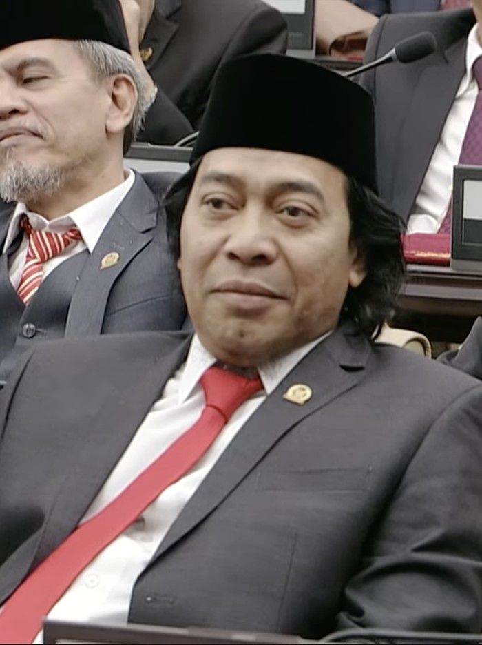 Komeng Komen di pelantikan anggota MPR/DPD/DPR RI periode 2024-2029.