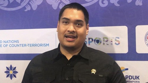 Menteri Pemuda dan Olahraga Dito Ariotedjo di Badung, Bali, Selasa (1/10/2024). Dito menyampaikan Indonesia akan jadi tuan rumah Olimpiade 2036.
