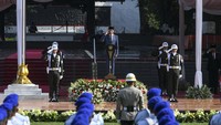 Presiden Joko Widodo memimpin upacara peringatan Hari Kesaktian Pancasila di Monumen Pancasila Sakti, Lubang Buaya, Jakarta, Selasa (1/10/2024).