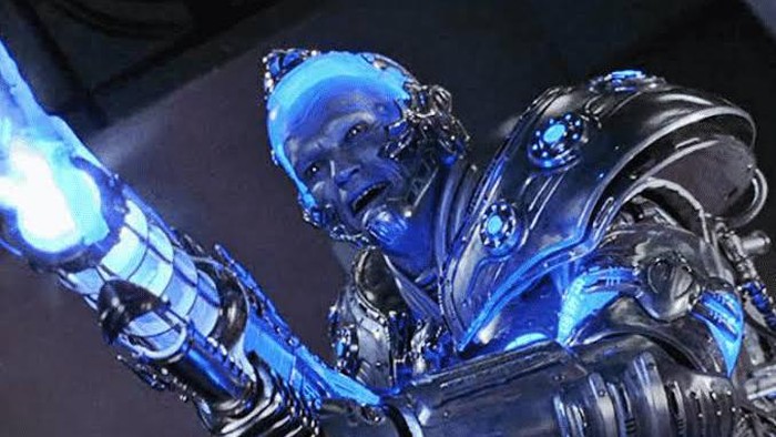 Mr Freeze Cuplikan adegan Arnold Schwarzenegger sebagai Mr Freeze.