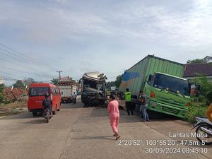Kronologi Laka di Jalintim Palembang-Jambi, Diduga Sopir Bus Mengantuk