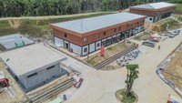 Pembangunannya menggunakan teknologi Mobox (modular) dan di dalamnya terdapat sistem sandwich panel sehingga mempermudah proses pengerjaan di lapangan. Foto: Ristyan Mega Putra/ Pranata Humas Ahli Muda Direktorat Jenderal Perumahan Kementerian PUPR