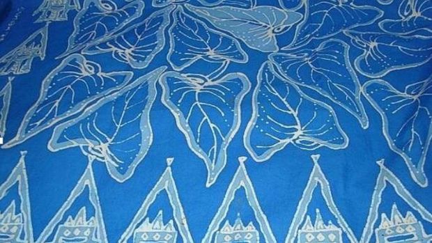 Batik NTB motif daun kangkung. (Istimewa)