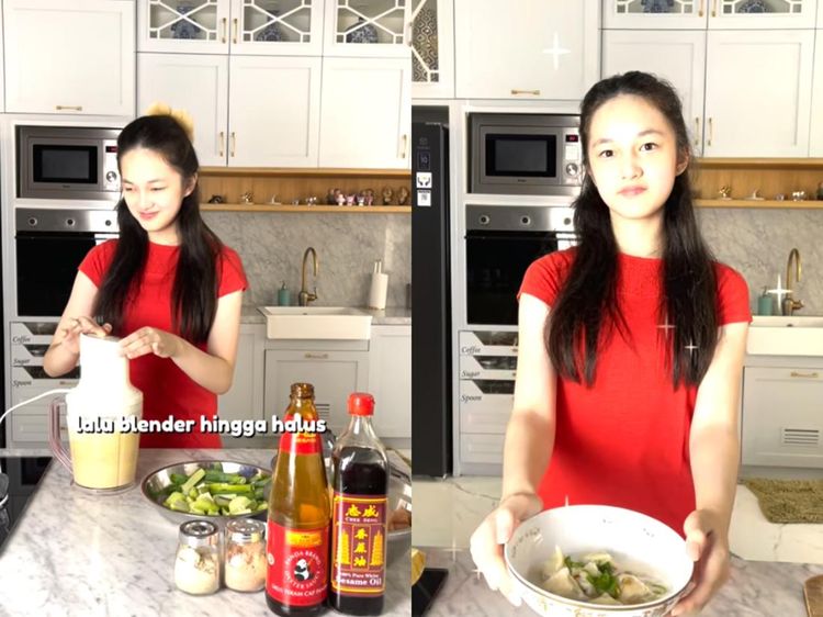 Cantik Bak Princess! Elea Anak Ussy-Andhika Masak Dumpling Kuah