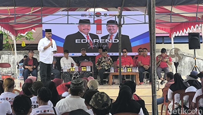 Edi Damansyah melakukan kampanye di Kecamatan Sanga-Sanga.