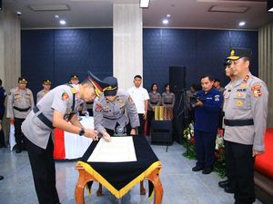 Irjen Sandi Pimpin Sertijab Pejabat Utama Baru Humas Polri