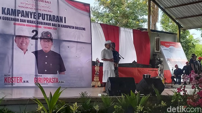Kampanye Koster-Giri di Desa Kubutambahan, Buleleng, Selasa (1/10/2024).
