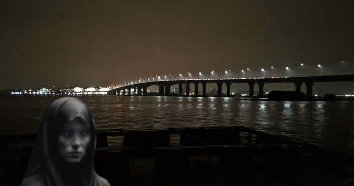 Penampakan setan di jembatan Malaysia-Singapura