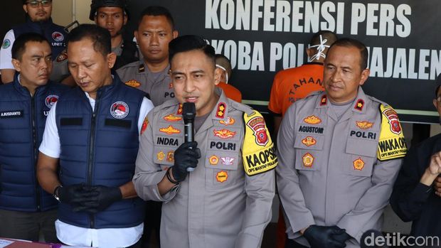 Pengungkapan kasus 'pabrik' narkotika di Majalengka.