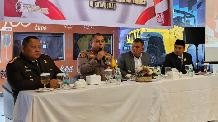Rakor Polres Dumai bersama Forkopimda dalam rangka Pilkada Dumai 2024. (Dok Polres Dumai)