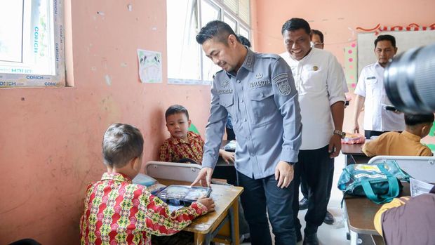 Simulasi atau uji coba kedua program makan siang bergizi digelar oleh Pemerintah Kota Pekanbaru