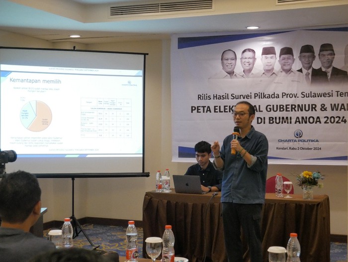 Survei Charta Politika: Elektabilitas Andi Sumangerukka-Hugua Unggul 33,2%