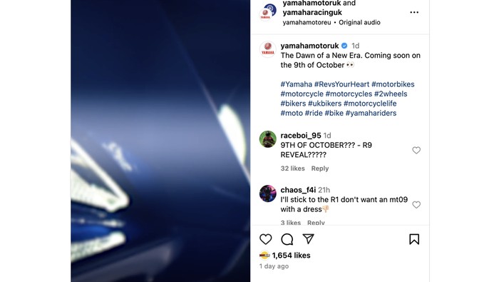 Teaser calon moge baru Yamaha