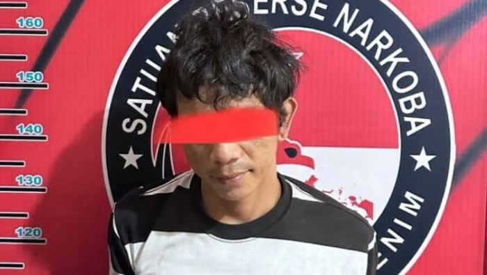 Pengedar narkoba di Muara Enim berhasil ditangkap saat bersembunyi di hotel setelah buron satu bulan.