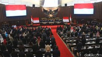 Sebanyak 545 anggota dewan hadir dalam rapat beragenda penetapan dan pelantikan pimpinan MPR.