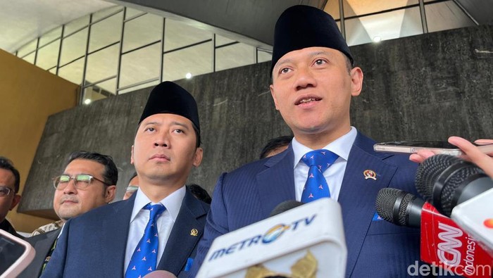 AHY hadiri pelantikan Ibas jadi pimpinan MPR RI.