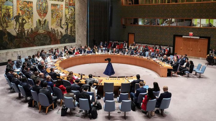 The United Nations Security Council calls an emergency meeting, following a ballistic missile attack on Israel, at U.N. headquarters in New York City, U.S., October 2, 2024. REUTERS/Stephani Spindel Purchase Licensing Rights