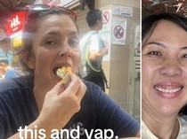 Drew Barrymore Charlies Angels Asyik Makan Lumpia dan Tumis Kangkung