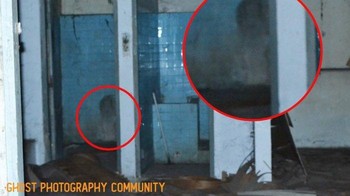 Penampakan makluk halus di gedung bekas pabrik tekstil di Cimangis Depok Jabar Foto: Chost Photography Community
