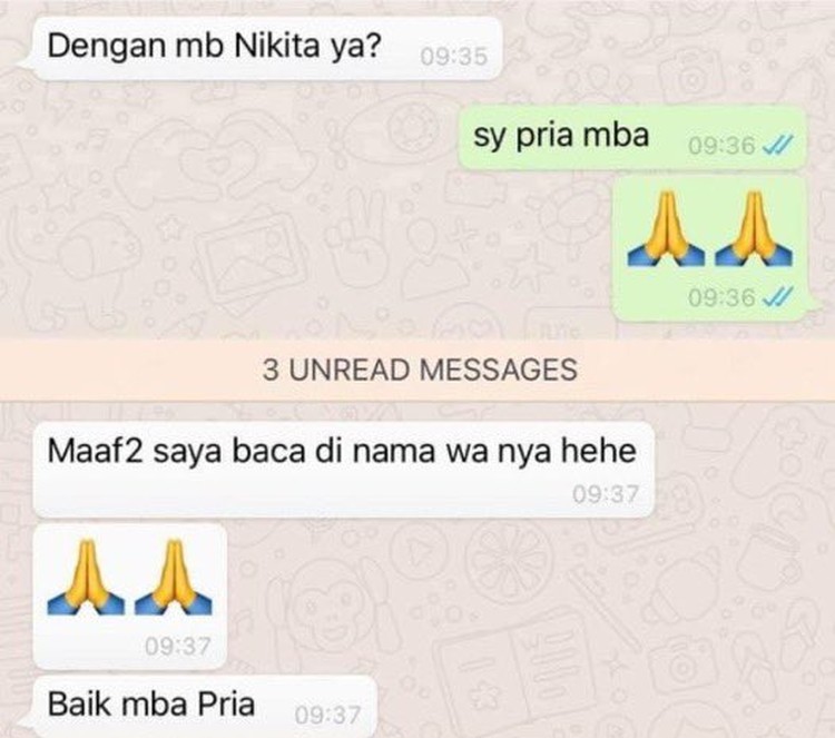 Haduh, netizen Indonesia ada aja gebrakannya. Suka bikin ngakak. Kayak kumpulan chat absurd berikut ini, nih.