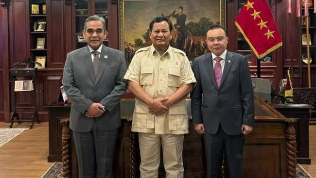 Dasco dan Muzani Temui Prabowo di Kemhan Usai Resmi Jadi Pimpinan DPR-MPR