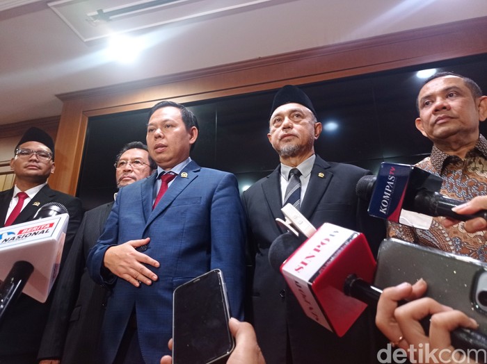Perwakilan DPD RI berkunjung ke Kemhan RI, 3 Oktober 2024. (Taufiq Syarifudin/detikcom)