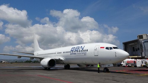 Pesawat BBN Airlines Indonesia mendarat perdana di Bandara I Gusti Ngurah Rai, Bali, pada Rabu (2/10/2024). (Foto: Humas Bandara I Gusti Ngurah Rai)