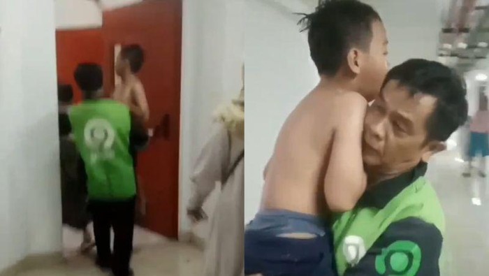 Empat bocah terjebak dalam lift di Rusun Pasar Rumput, Jaksel (dok. Antara)