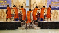 Empat pelaku dihadirkan dalam rilis di Ditpolair Korpolairud Baharkam Polri, Jakarta Utara, Jumat (4/10/2024).