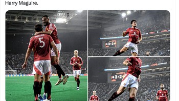 Maguire pun banyak mendapatkan pujian di linimasa X. Foto: X.com