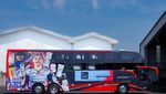 Potret Bus Juragan99 Trans dengan Livery ala Tim Gresini MotoGP