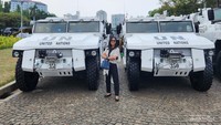 Salah satu alutsista yang ditampilkan pada puncak HUT TNI 79 di Monas.