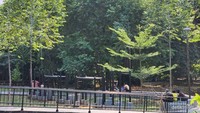 Jogging track dan mini playground di dalam Hutan Kota Ciganjur.