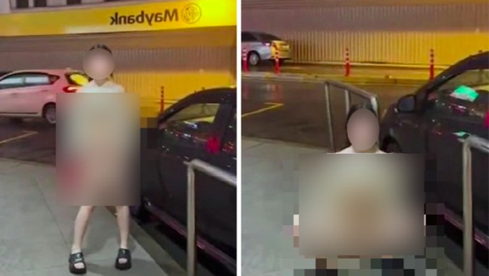 Wanita terekam buka baju di spot wisata Maybank, Kinabalu