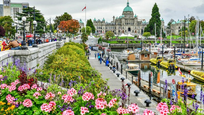 View of Inner Harbour in Victoria,British Columbia, Canada