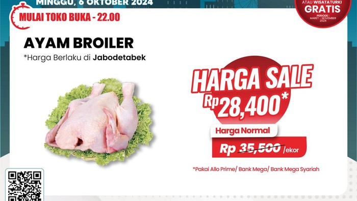 Murah Nih! Ayam Broiler di Transmart Full Day Sale Cuma Rp 28.400/Ekor
