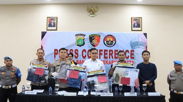 Polresta Bandara Soekarno-Hatta menangkap kawanan begal yang beraksi di Jalan Perimeter Utara.